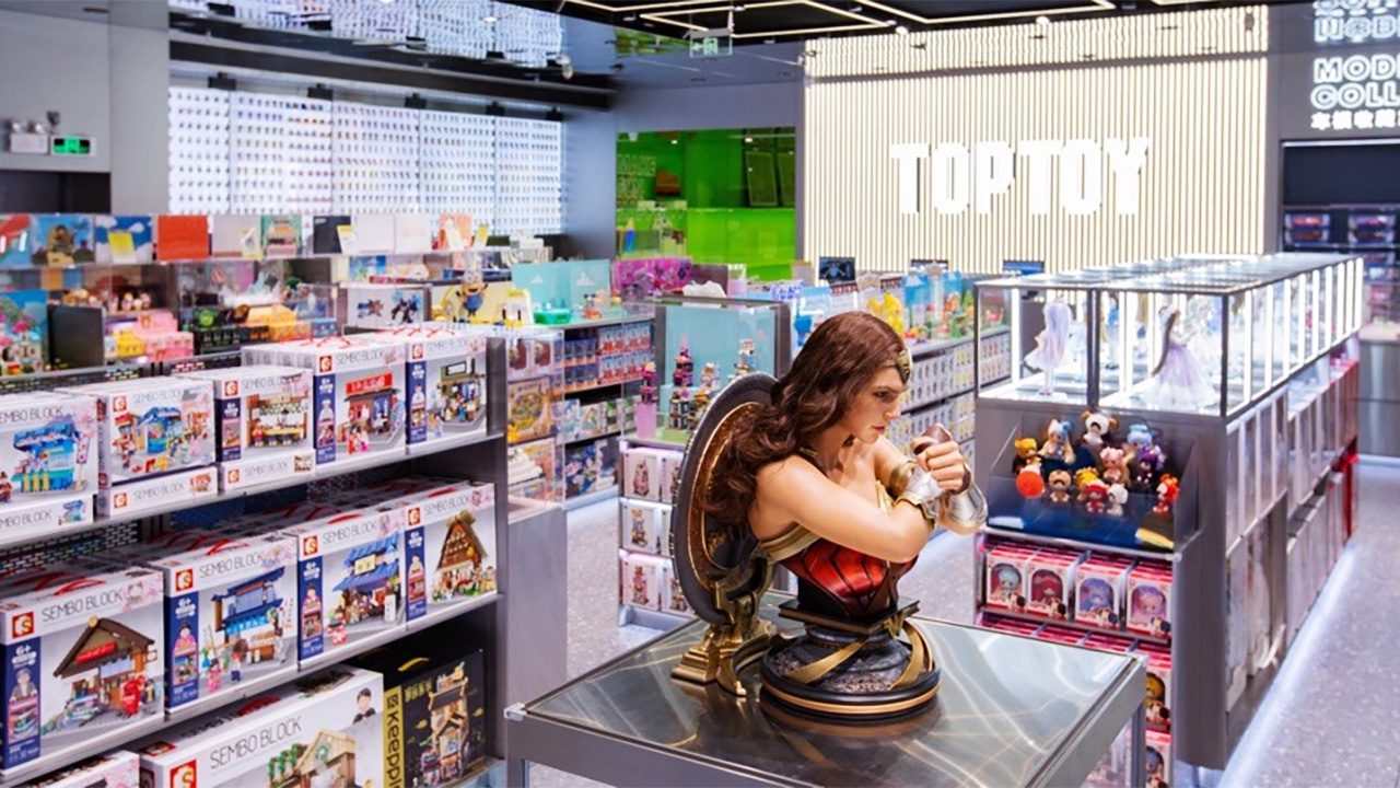 Interior of a TOP TOY store, the Miniso-owned blind-box collectibles chain in mainland China.