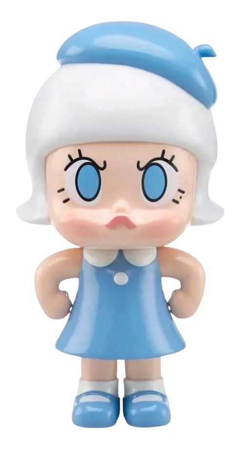 Molly figurine by Kenny Wong, a wide-eyed girl with a pursed expression