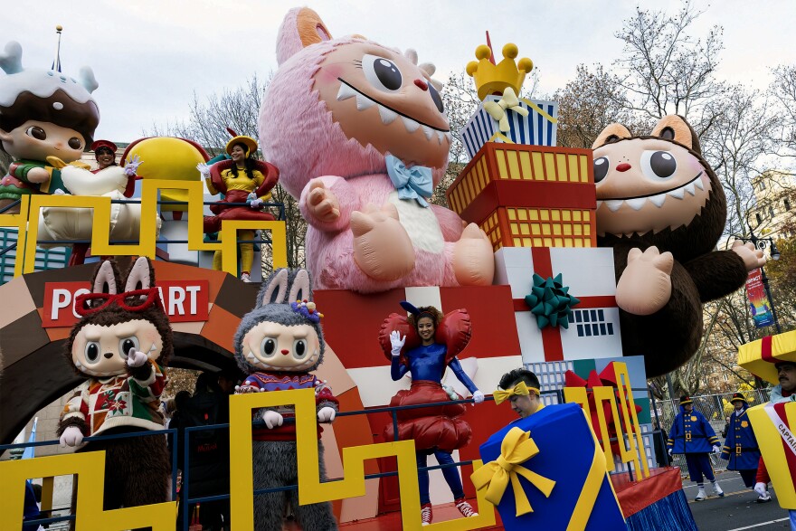 Pop Mart Labubu float in the Macy's Thanksgiving Day Parade on Central Park West
